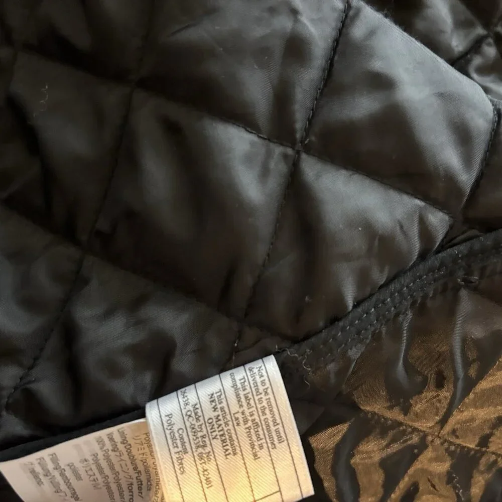 J.Crew Barn‎ Chore Coat Men's XL Black Corduroy Collar Quilted Jacket Old Money